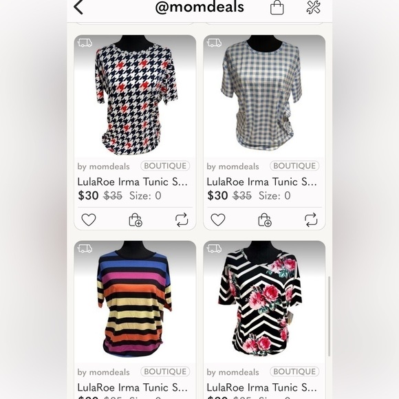 LulaRoe Irma Tunic Short Sleeve Red White Navy Blue Houndstooth XXS-XS 00-0 - Picture 11 of 12